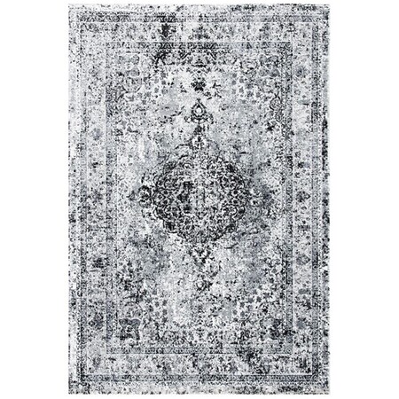 Safavieh 8 x 10 ft. Lilypond 843F Power Loomed Rectangle Area Rug Grey & Dark Grey LLP843F-8